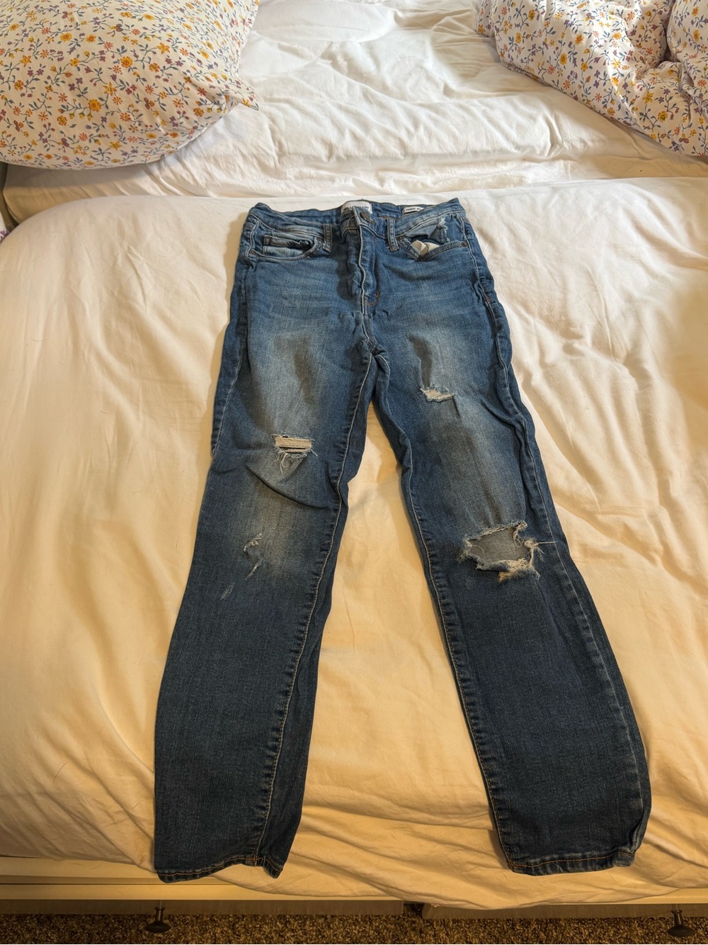 Women’s Distressed Blue Denim Jeans
